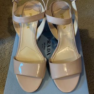 Authentic Prada Strappy Heel Nude color Size 8.5